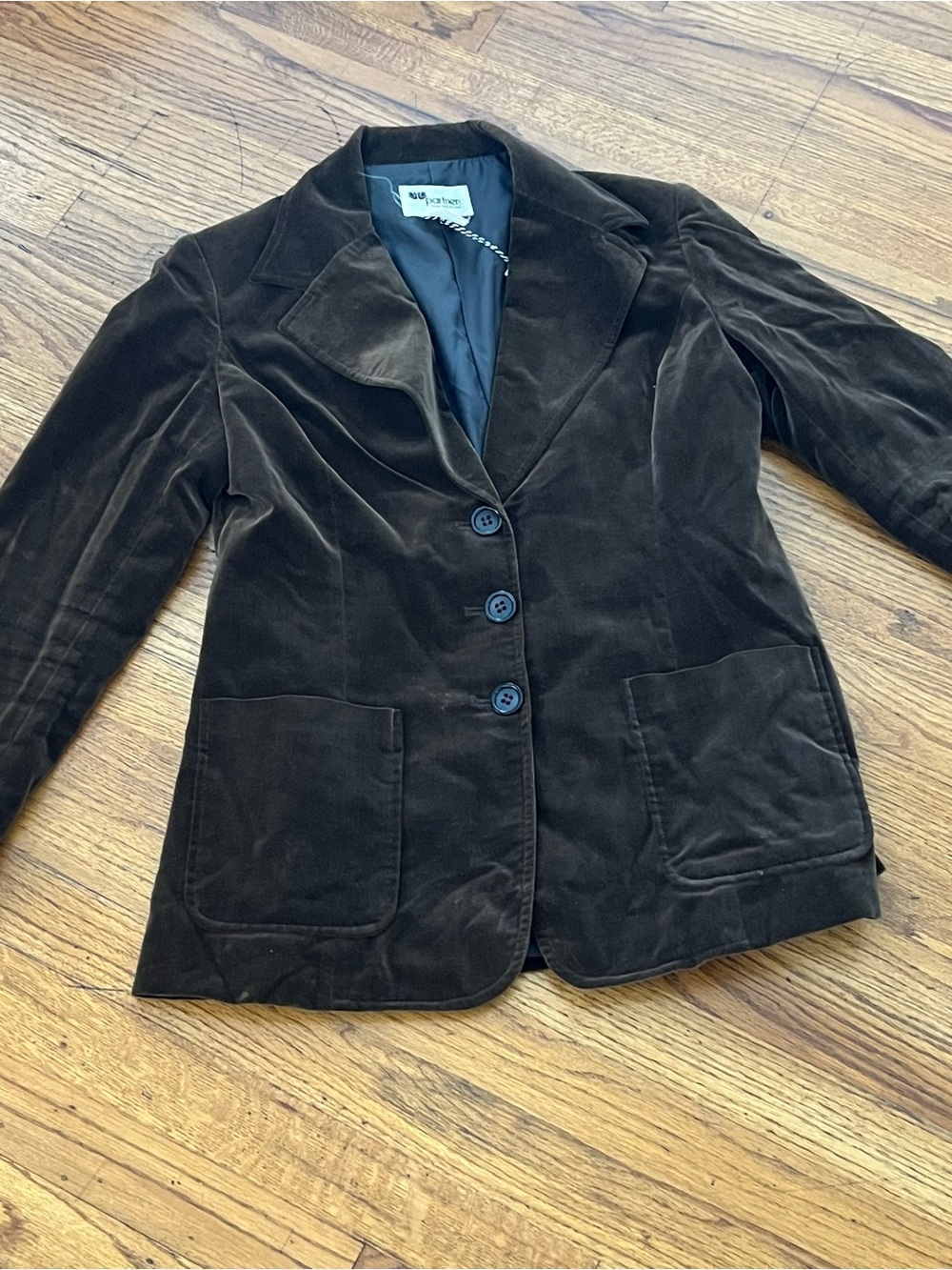 Vintage Brown Velvet Women's Blazer Jacket